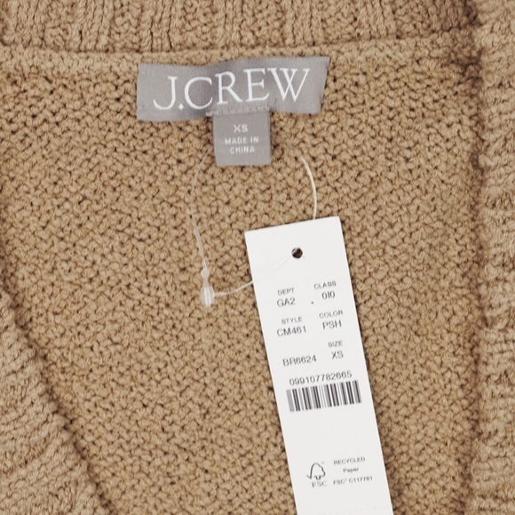 New JCREW Size XS Marina V-Neck Cardigan Sweater in Pebble Shore $168 CM461 - Picture 4 of 4